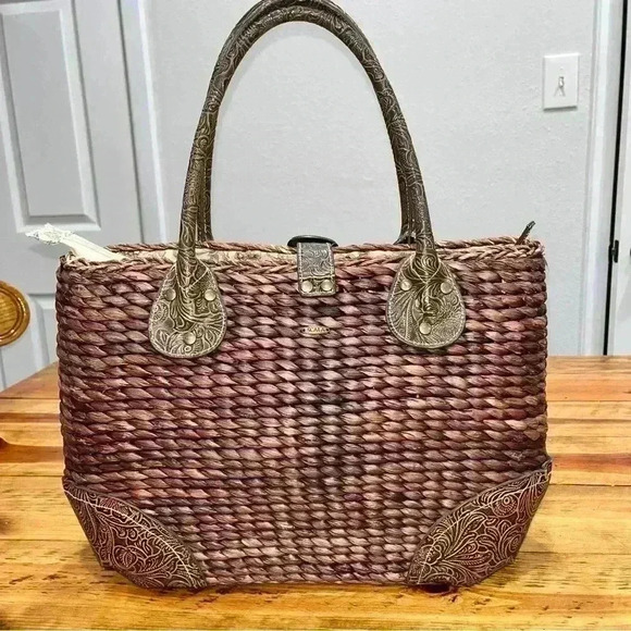 Scala Maze & Husk leather Tooled Purse, bag, handbag, shoulder bag  VINTAGE - Picture 7 of 13